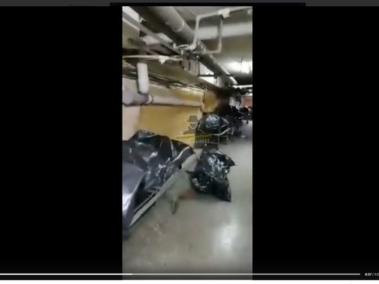 Мужчина снял видео якобы из подвала алтайской больницы, где лежат пакеты «с ковидными трупами»