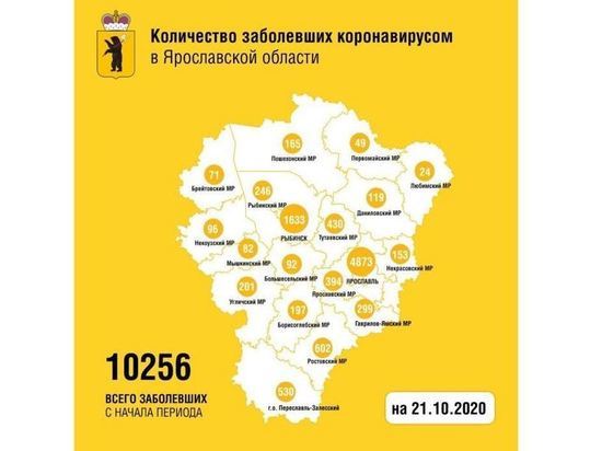 Статистика COVID-19 в Ярославской области