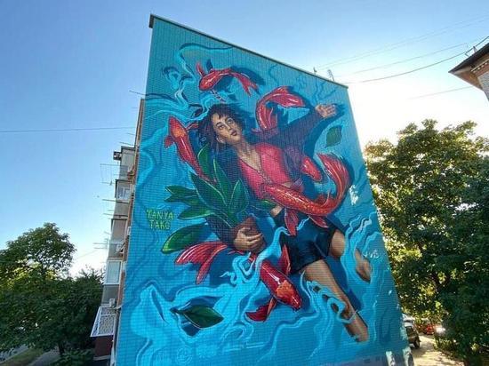 Новое «подводное» граффити появилось в кубанской столице