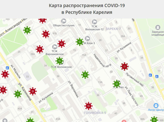 В Карелии прекратила работу онлайн-карта по распространению коронавируса