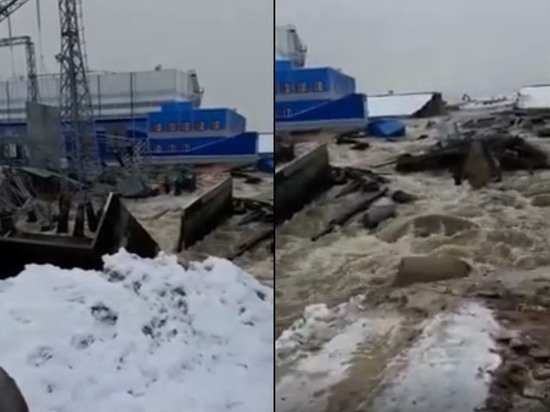 На Белопорожской ГЭС снова прорвало дамбу