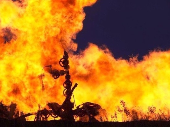 В Дагестане нефтяную скважину оставили гореть