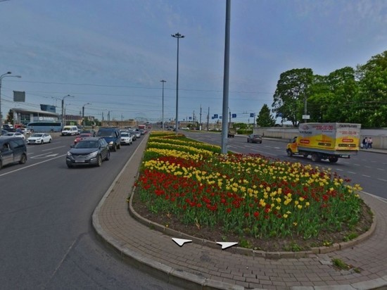 На площади Александра Невского высадили 10 тысяч тюльпанов