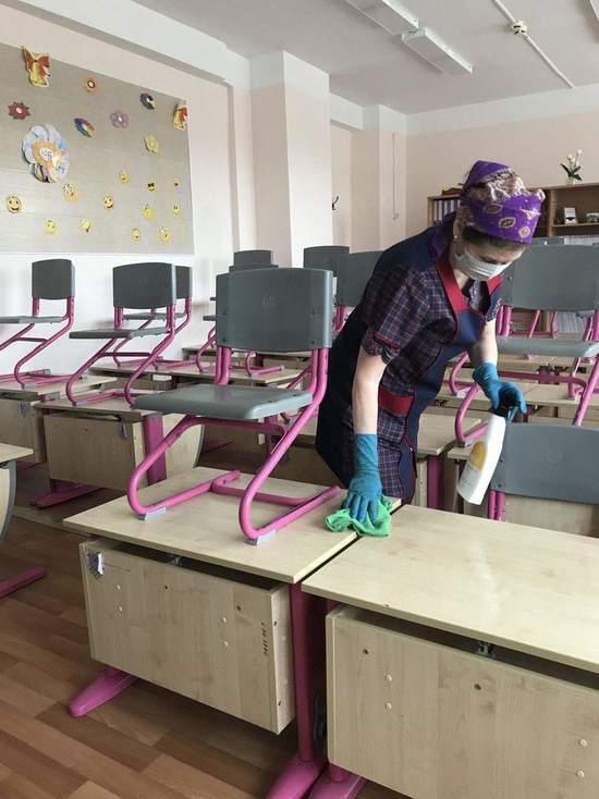 В школах ЯНАО дезинфицируют классы на каникулах