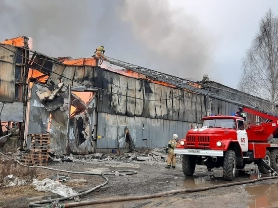 При пожаре в Первоуральске обрушилась кровля в 2 тысячи квадратных метров