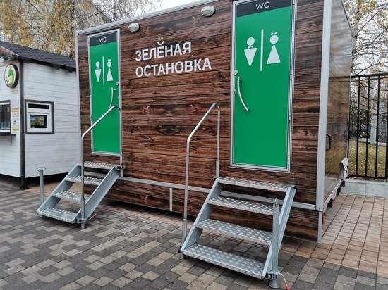 Жизнь налаживается: в центр Тулы из Москвы прикатили модный туалет