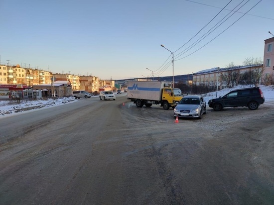Тройная авария произошла в Магадане