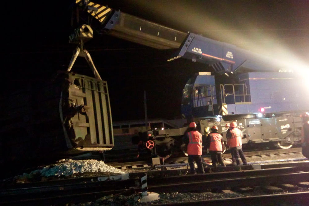 Ликвидация крупной железнодорожной аварии под Новосибирском