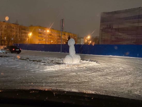 Гигантский снежный пенис: в Ноябрьске установили «памятник Артему Дзюбе»