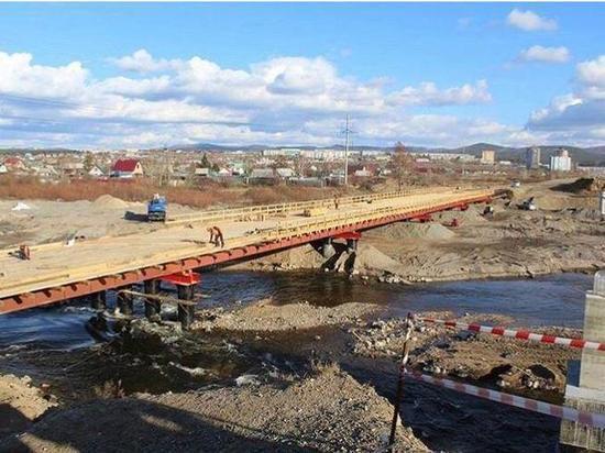 Открытие временного моста через Читинку в Каштаке снова перенесли