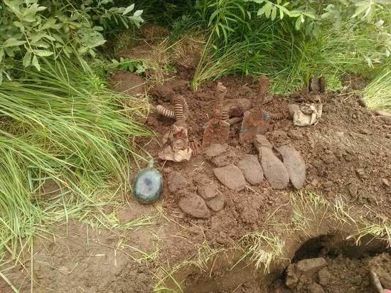 Под Тулой нашли останки погибшего на войне красноярского солдата