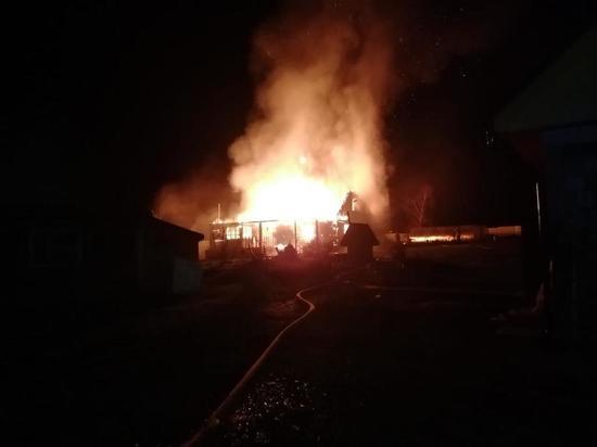 В Серпухове сгорел частный дом