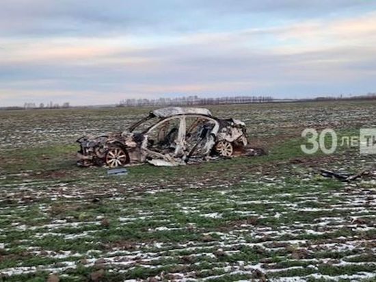 В поле в Татарстане нашли сгоревшее авто и тело его водителя