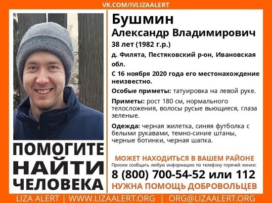 Ивановские спасатели просят помощи водителей в поиске пропавшего мужчины