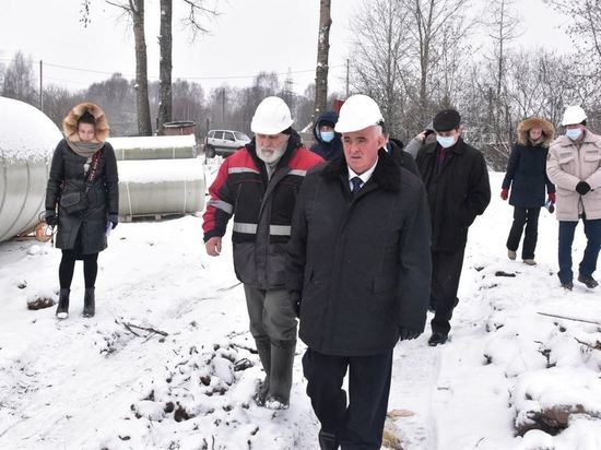 Сергей Ситников посетил строительство очистных сооружений в микрорайоне Юбилейный