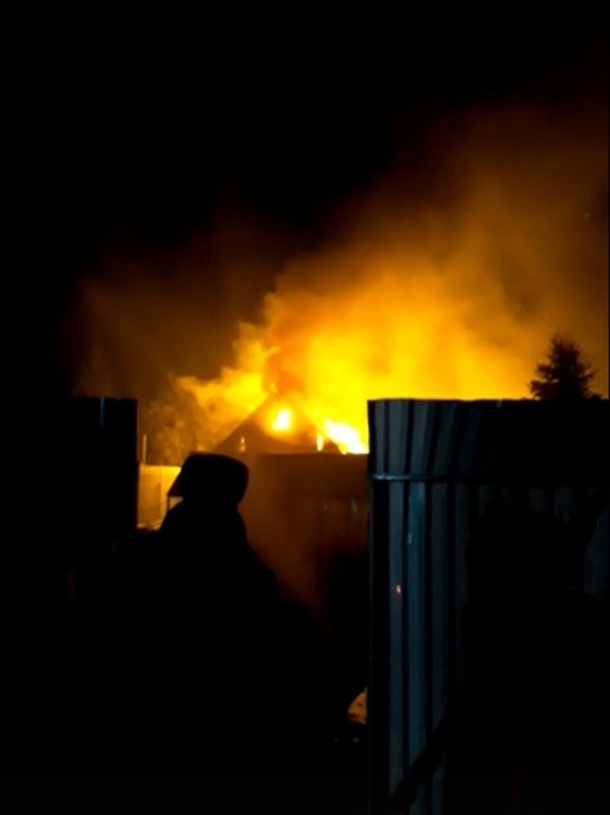 Ночью в Тверской области пожар полностью уничтожил дом