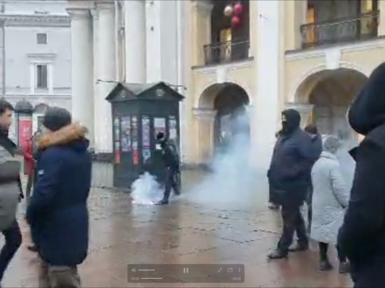В Петербурге бросили дымовую шашку и задержали Валерия Соловья
