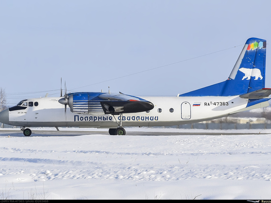 Из-за сбоя двигателя летевший в Олекминск АН-24 вернулся в Якутск