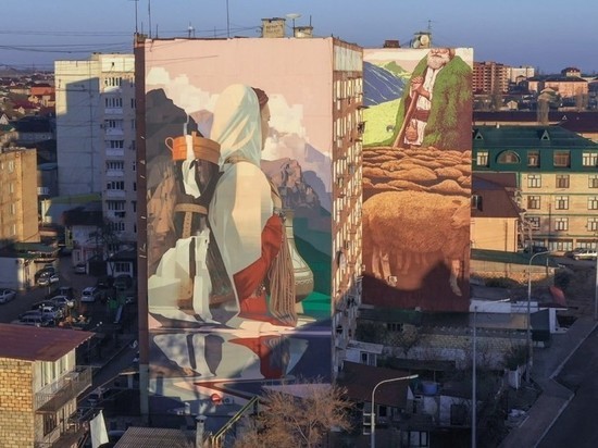 Рязанский стрит-арт художник создал граффити в Дербенте