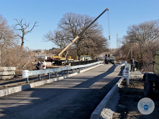 В Амвросиевском районе ДНР завершается восстановление моста