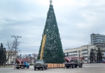 Новогодняя елка в Донецке по традиции украсила собой центральную площадь им