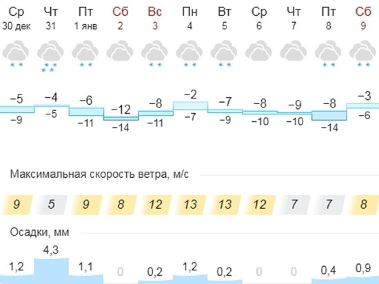 Появились первые прогнозы на новогоднюю ночь — в Костроме она должна быть приятной