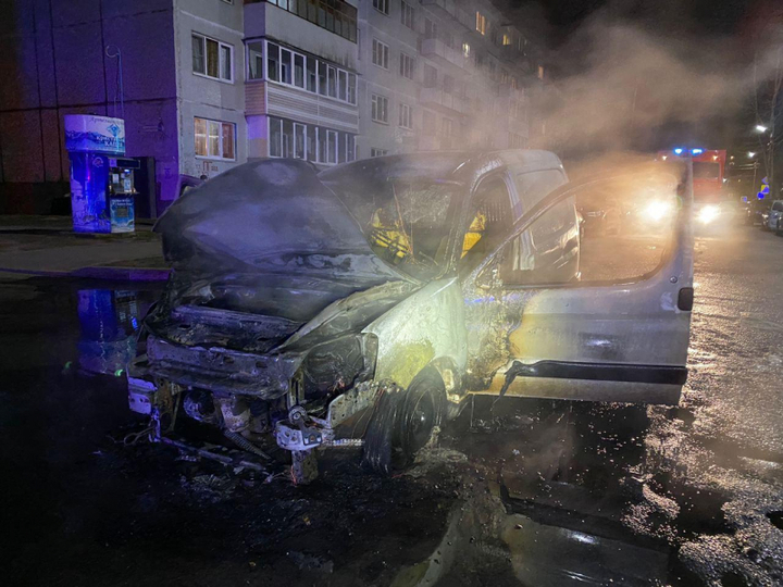 В Пскове дорожные полицейские спасли от огня автомобили , фото-2