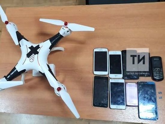 В колонию Татарстана мобильники пытались забросить с помощью квадрокоптера