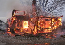 В дачном поселке Земляничное в ночь на 17 декабря сгорел частный дом