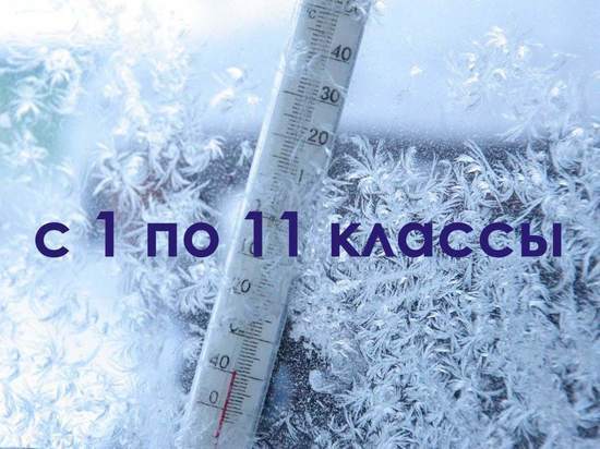 Лютый мороз: школьникам Ноябрьска снова можно остаться дома