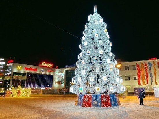 В Рязани установили более 30 новогодних елок