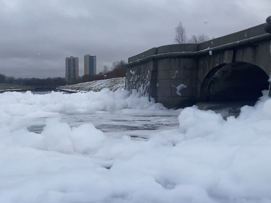 Росприроднадзор назвал возможную причину появления пены на реке Дудергофке