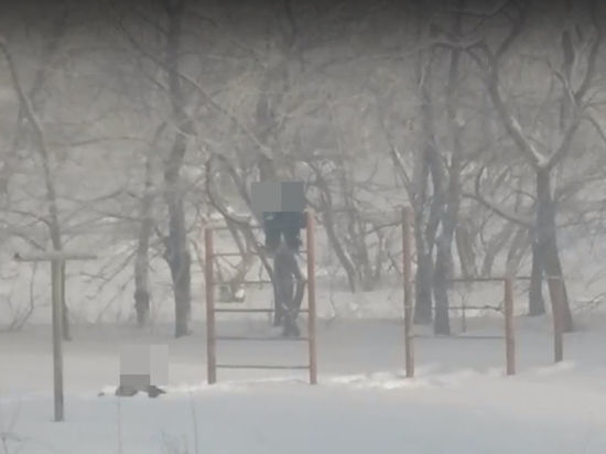 В соцсетях набирает обороты ролик с ныряющими в -35 в снег кузбасскими детьми