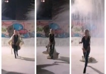Эффектное видео записала новосибирская «королева тверка» танцовщица Елена Яткина: молодая женщина, основательница танцевальной студии «Fraules» скинула с себя шубу и прошлась по городу в откровенном черном боди в самые экстремальные морозы.