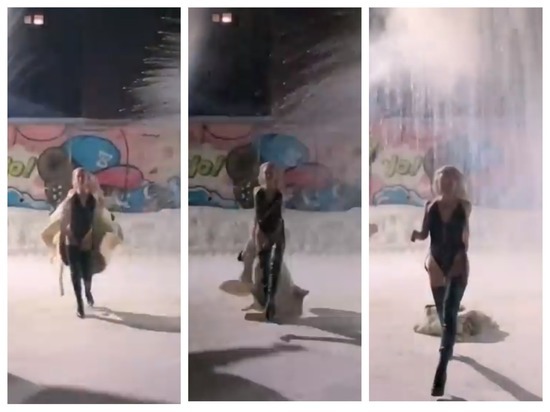 Танцовщица тверка прошлась по Новосибирску в -40 в нижнем белье