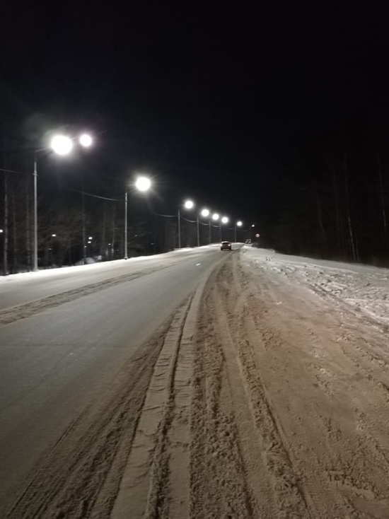 Новые фонари зажглись на Шуйском и Пряжинском шоссе