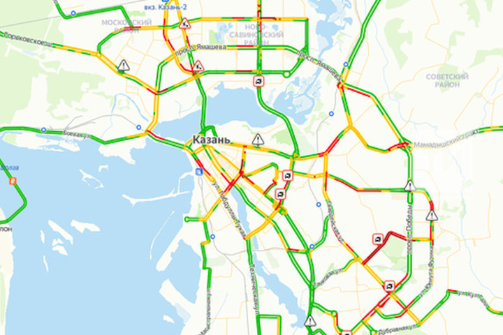 Казань пробки сейчас онлайн карта смотреть онлайн