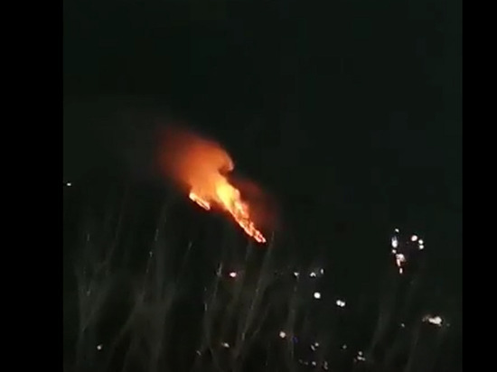 В новогоднюю ночь в Сочи тушили ландшафтный пожар