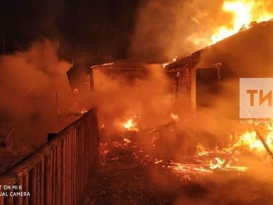 На пожаре в Азнакаевском районе Татарстана погиб мужчина