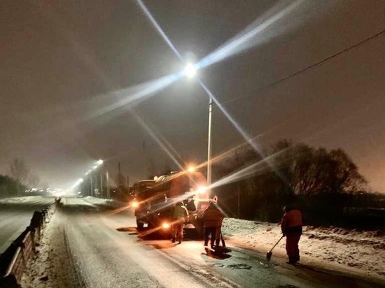 На Северной окружной дороге в Рязани заменили неработающие фонари