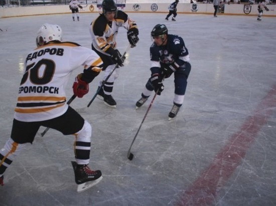 В военных гарнизонах Северного флота состоялись встречи хоккейных команд в рамках чемпионата Северной военной хоккейной лиги