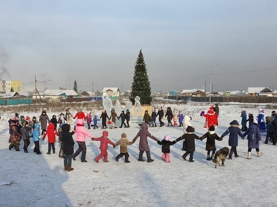 Для детей левобережных дач Кызыла организовали «Новогодний переполох»