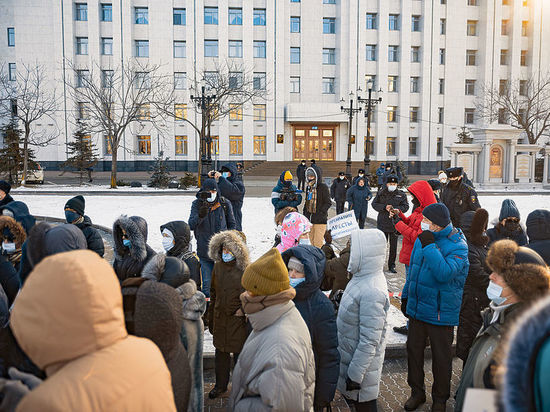 Очередной митинг в поддержку Сергея Фургала прошел в Хабаровске