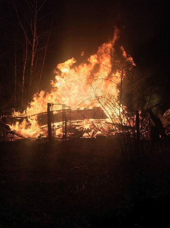 Человек сгорел вместе с домом в Тверской области