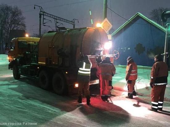 Более 100 квадратных метров дорог отремонтировали за ночь в Рязани