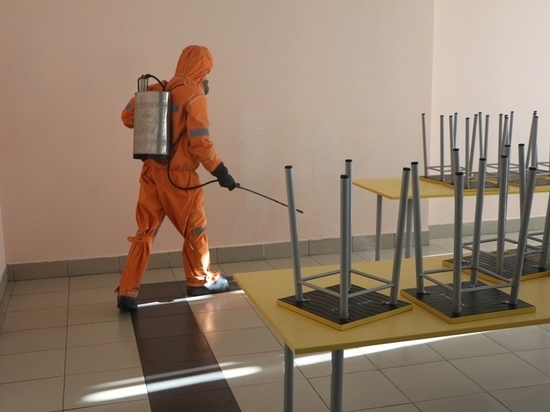 Сотрудники МЧС провели дезинфекцию в школах Хабаровска