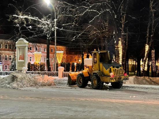 В ночь на 18 января с улиц Рязани вывезли 10 тысяч кубометров снега