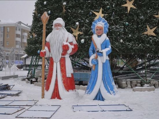 Огромную новогоднюю ель на Соборной площади в Белгороде начали демонтировать