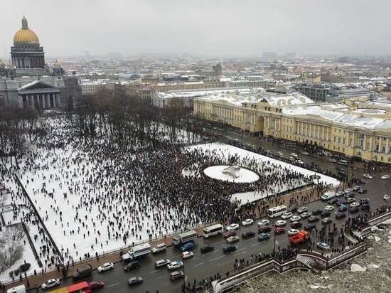 Несогласованное шествие 23 января в Петербурге: онлайн-трансляция