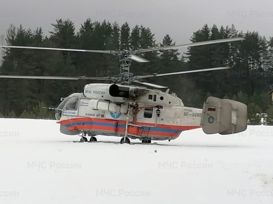 Спасатели доставили человека на вертолете из Осташкова в Тверь